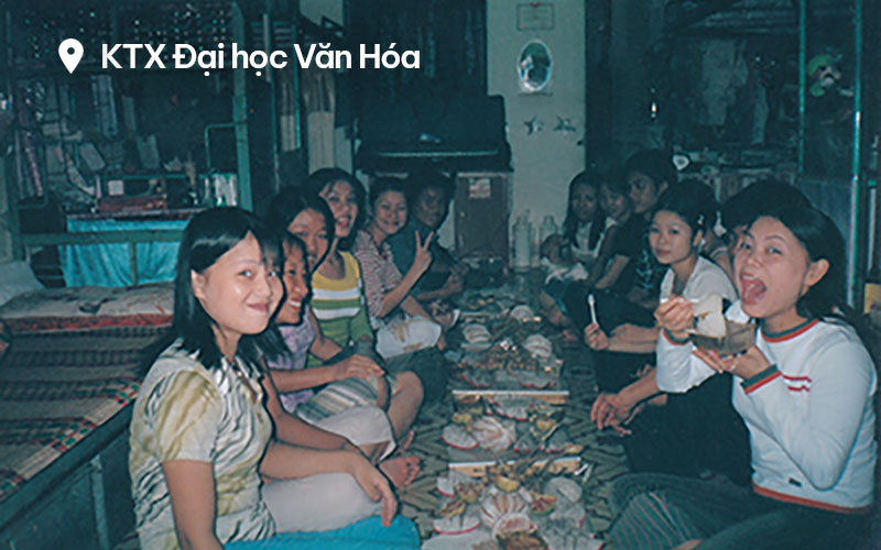 Những người bạn sinh viên Đại học Văn Hóa đặc biệt yêu thích món ăn bố Tâm gửi xuống